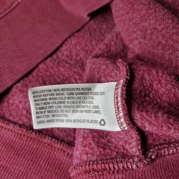 Cat & Jack Burgundy and Pink Heart Pattern Zip-Up Girls Size XL Casual Jacket - Picture 12 of 16